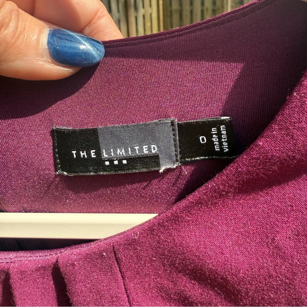 The Limited Eggplant/Purple Size 0 Midi Dress. Business Casual/Night Out - Picture 7 of 8